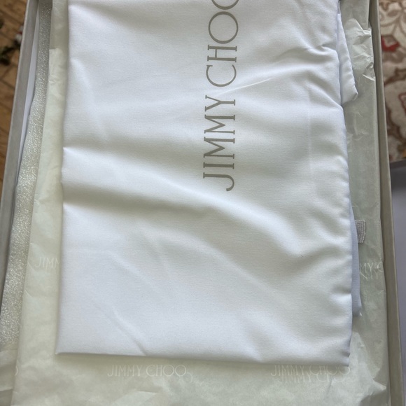 Jimmy Choo Saphie 120 mm Crystal Charm Black Suede Platform Heels - Picture 9 of 10